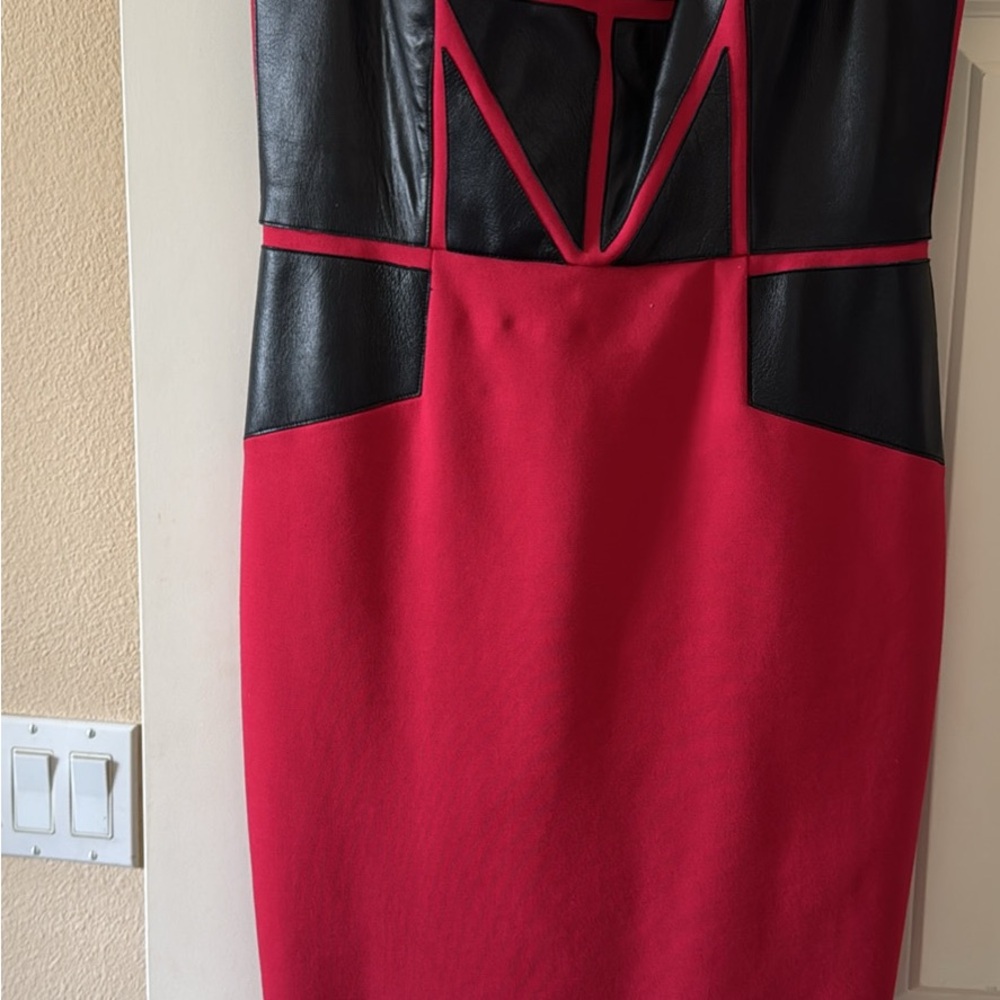 Elegant Red and Black Dress